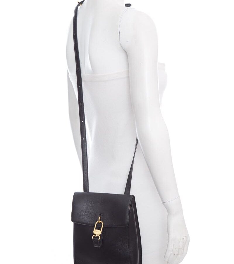 Delvaux Black Leather Crossbody | Studio Nafay
