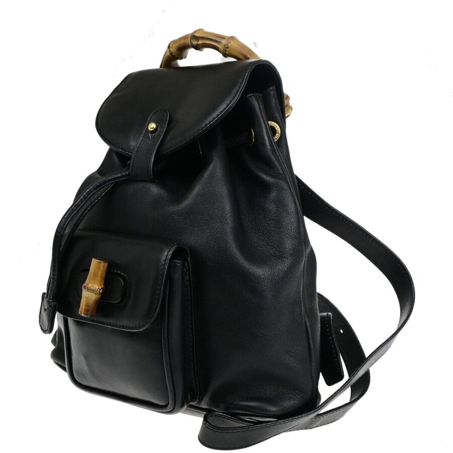 Gucci Bamboo Leather Backpack Bag () | Studio Nafay