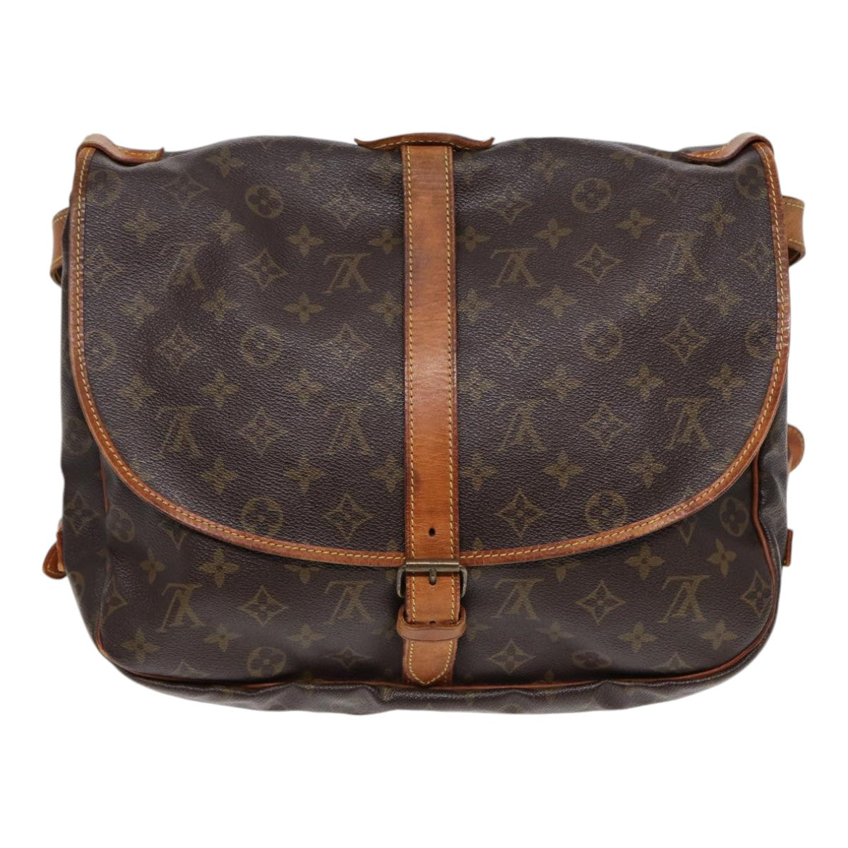 LOUIS VUITTON Monogram Saumur 35 Shoulder Bag LV Auth