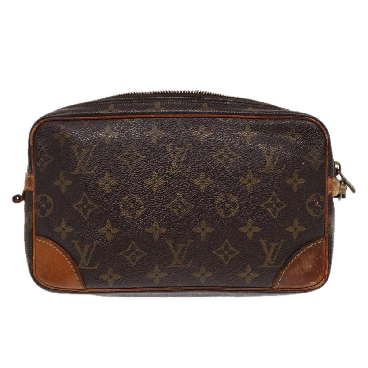LOUIS VUITTON Monogram Marly Dragonne GM Clutch Bag LV Auth