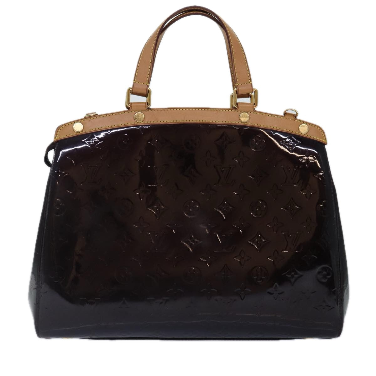 LOUIS VUITTON Vernis Blair GM Hand Bag 2way Terre Domble LV Auth