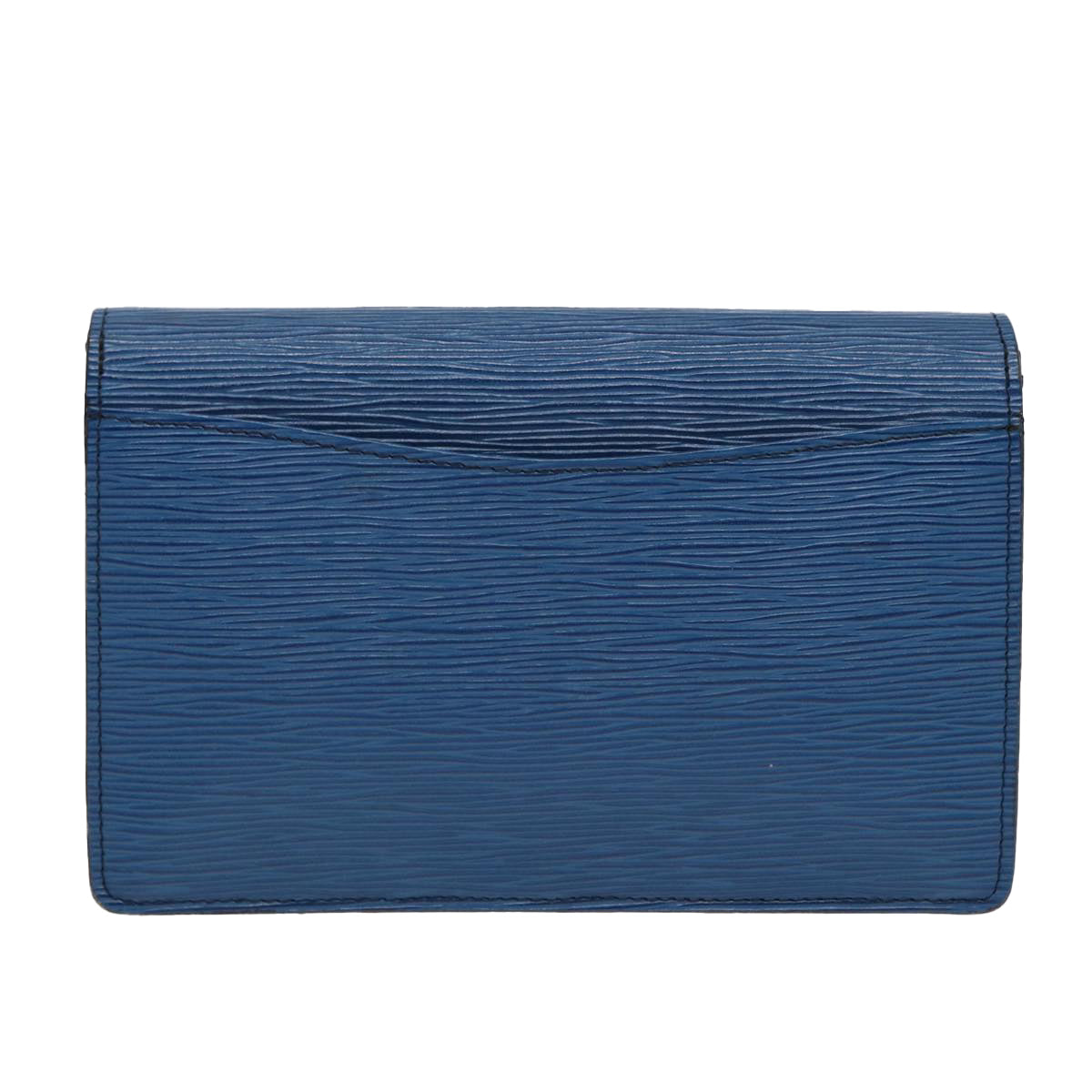 LOUIS VUITTON Epi Montaigne 23 Clutch Bag Blue LV Auth