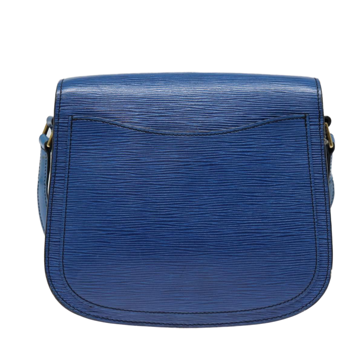 LOUIS VUITTON Epi Saint Cloud GM Shoulder Bag Toledo Blue LV Auth