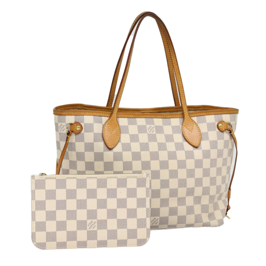 LOUIS VUITTON Damier Azur Neverfull PM Tote Bag LV Auth | Studio Nafay
