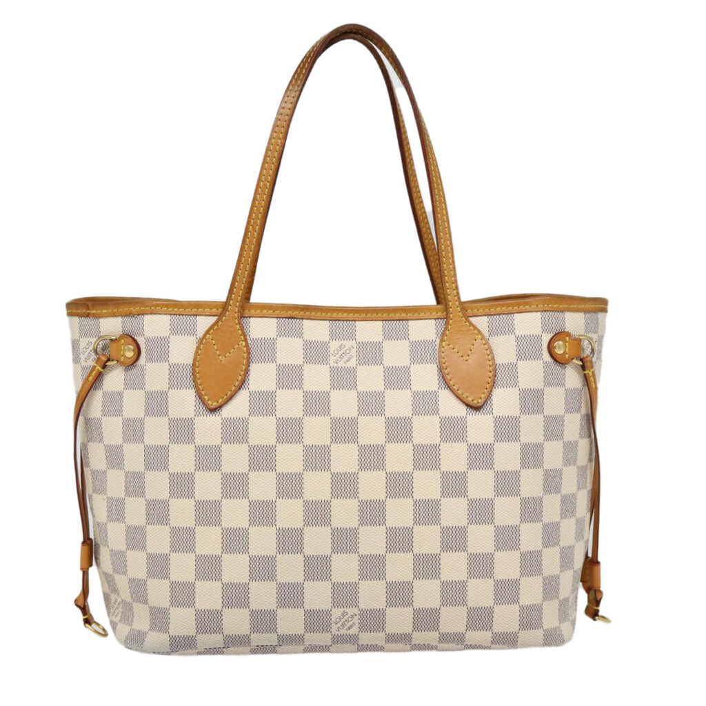LOUIS VUITTON Damier Azur Neverfull PM Tote Bag LV Auth - Product Image 2