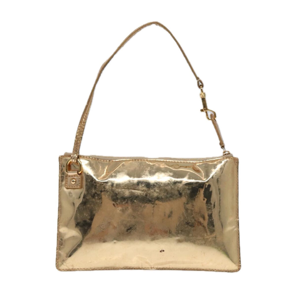 LOUIS VUITTON Monogram Miroir Pochette Plat Clutch Bag Gold Auth - Product Image 2