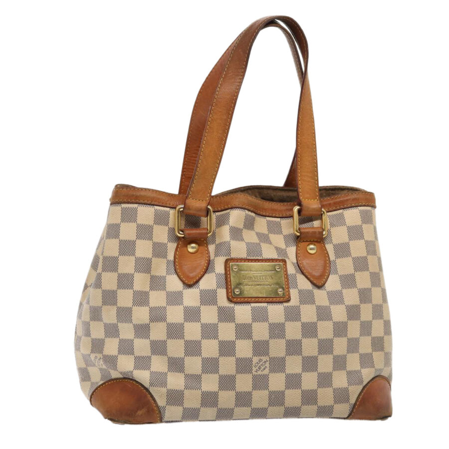 LOUIS VUITTON Damier Azur Hampstead PM Tote Bag LV Auth | Studio Nafay