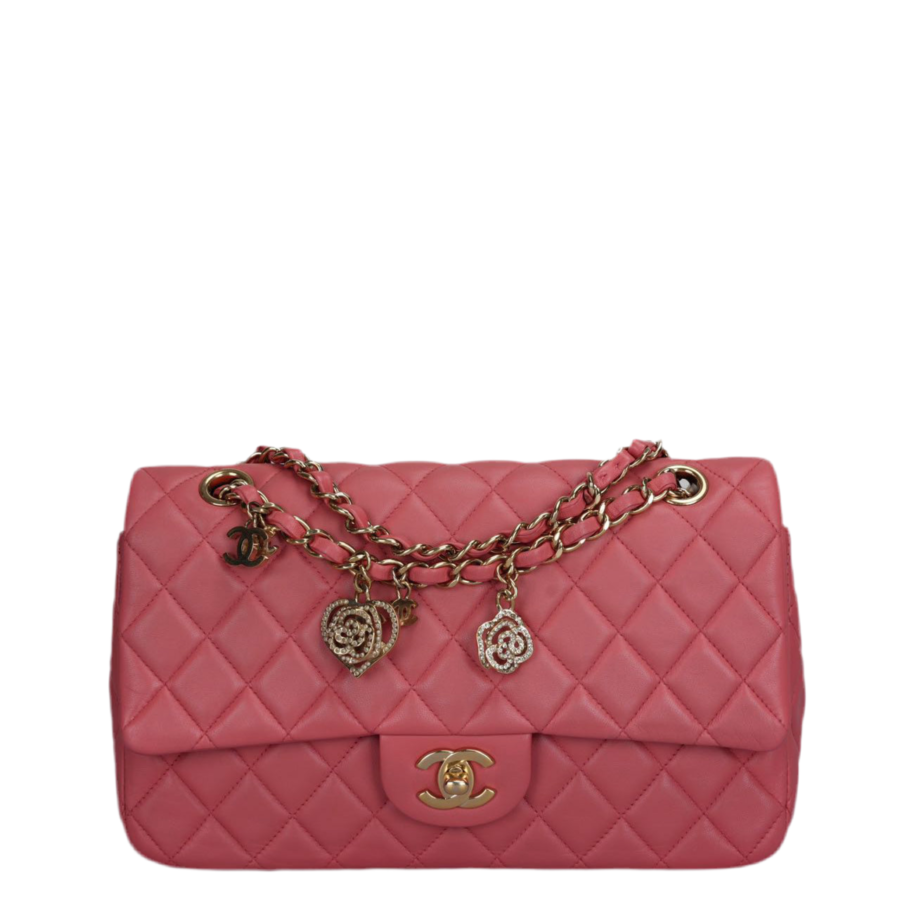 Chanel Pink timeless medium Valentine Lambskin Leather bag with Gold Hardware | Studio Nafay