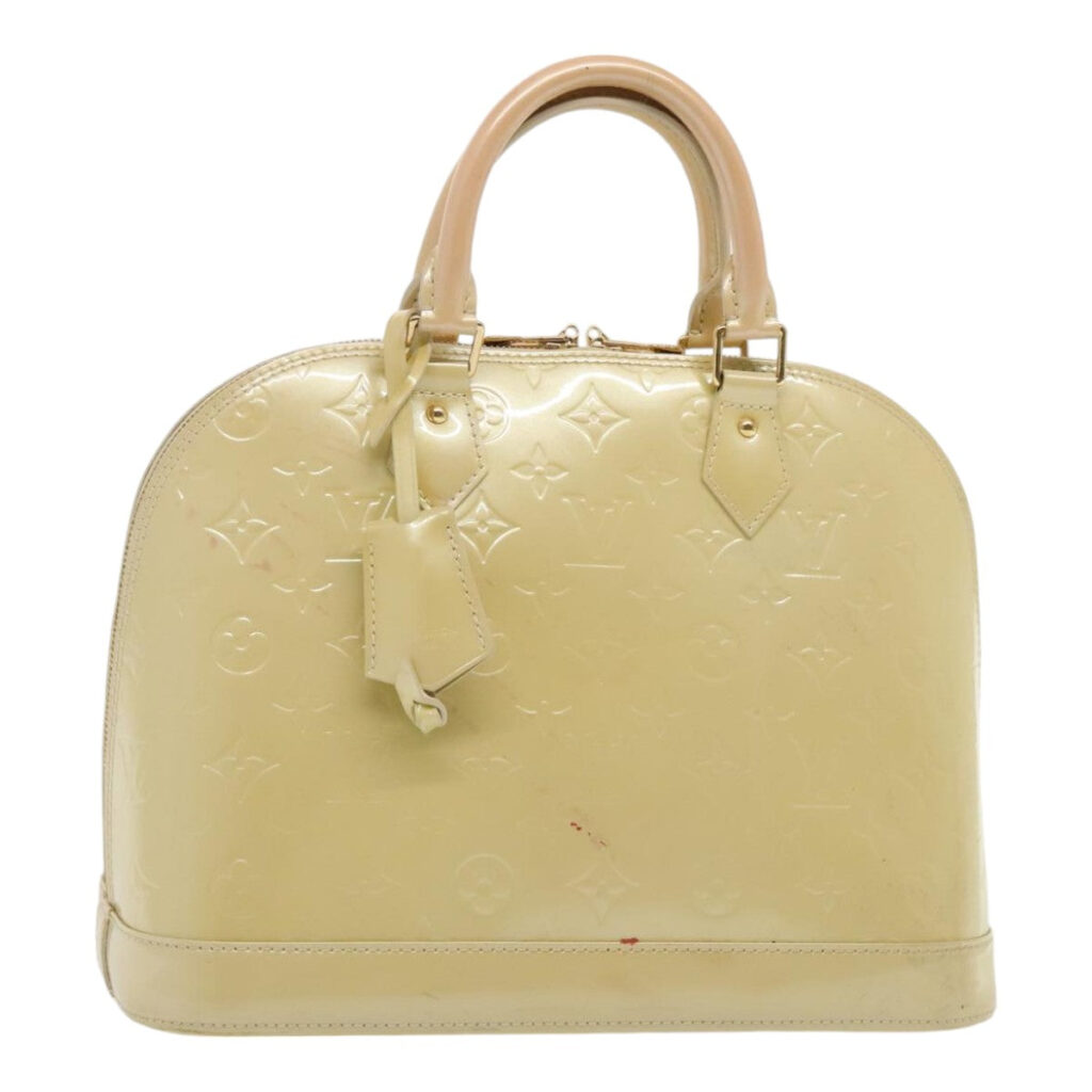 LOUIS VUITTON Monogram Vernis Alma PM Hand Bag Broncorail LV Auth 88358 | Studio Nafay