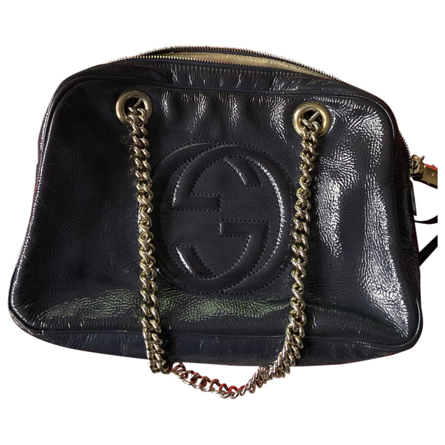 Gucci soho blue patent leather handbag | Studio Nafay