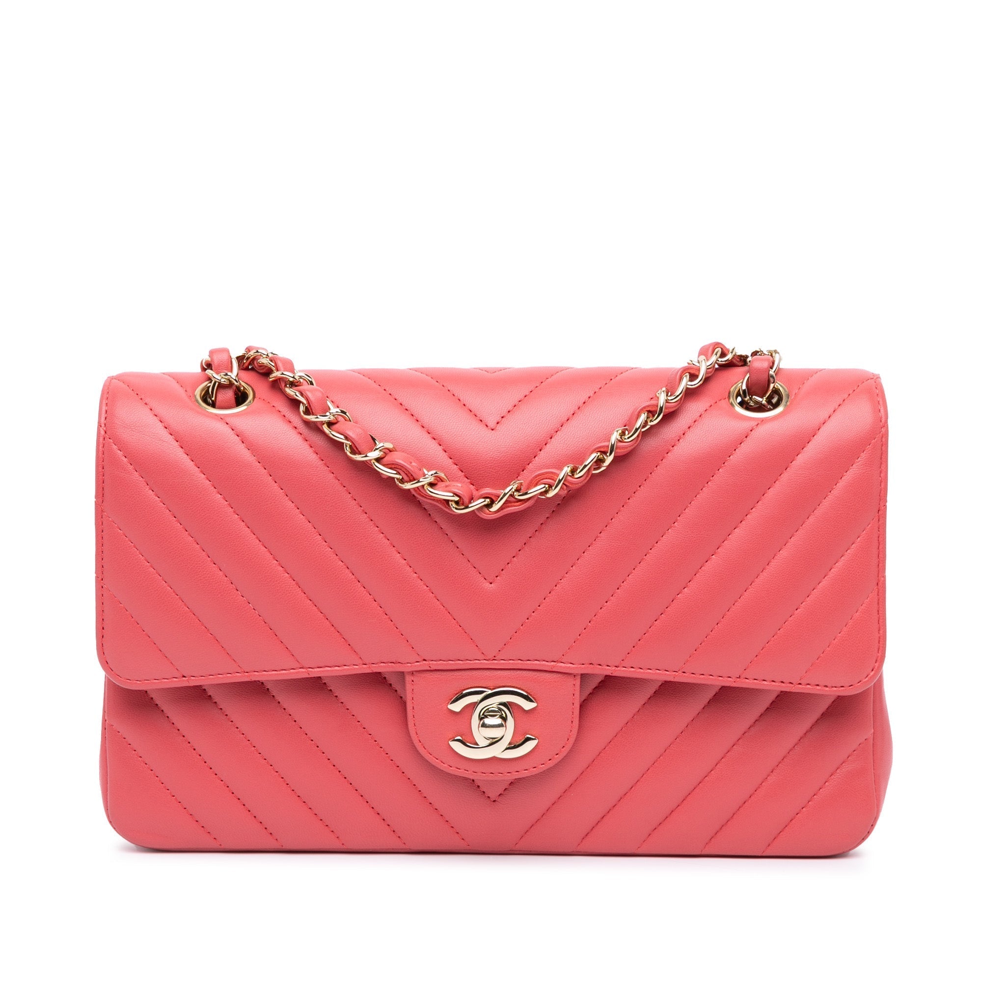 Chanel Twist Medium Lambskin Pink Shoulder Bag