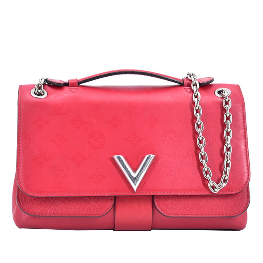 Red Louis Vuitton Monogram Cuir Plume Ecume Very Chain Bag Satchel | Studio Nafay