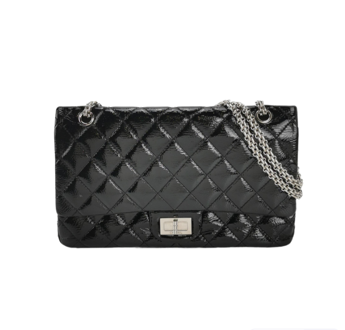 Chanel. Flag Bag Maxi black patent leather *.*cm