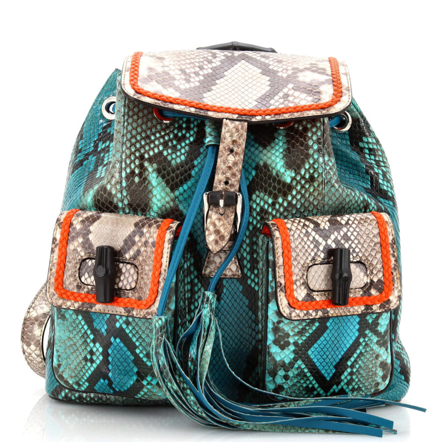 Bamboo Tassel Backpack Python Medium | Studio Nafay