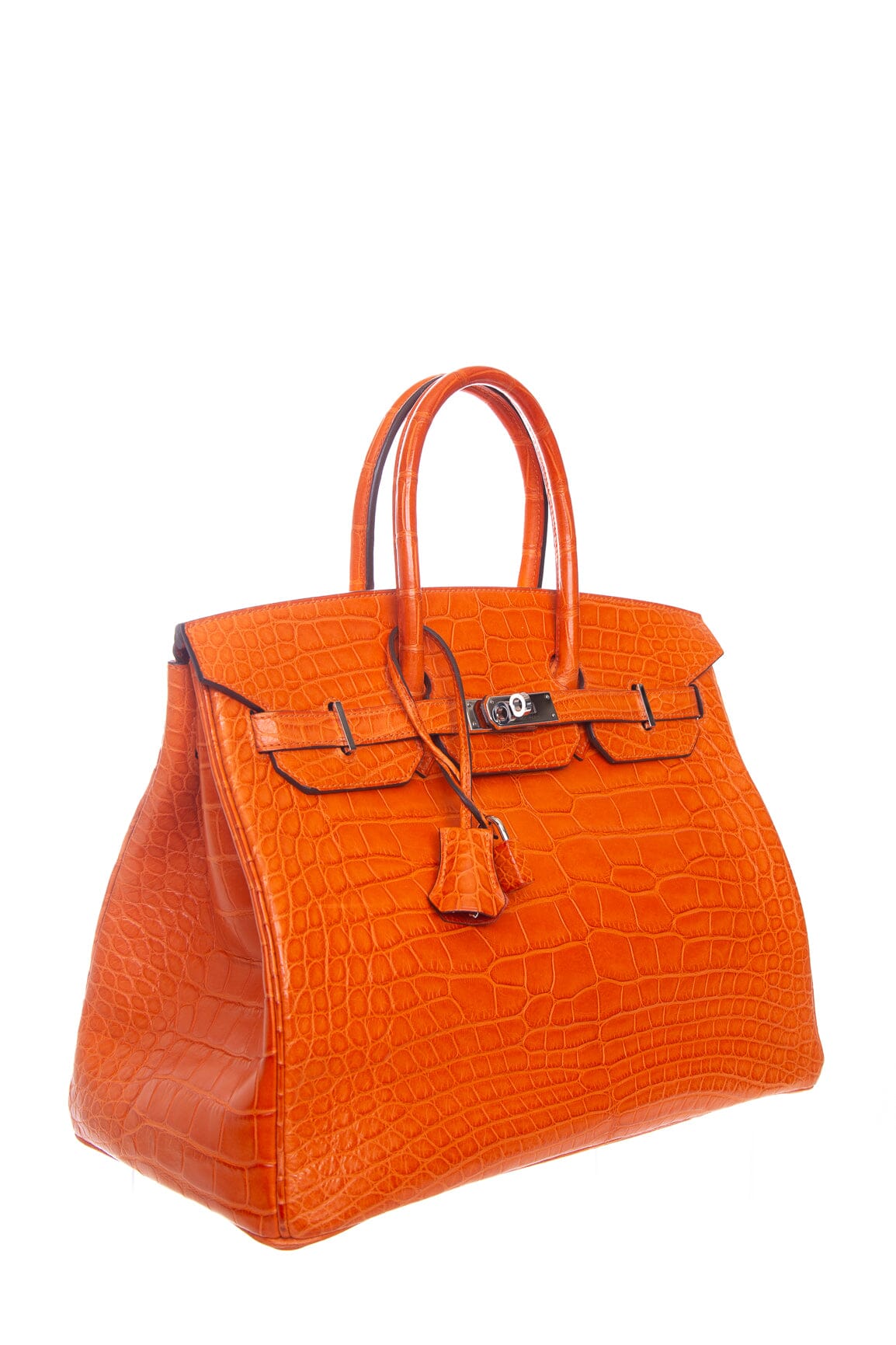 Hermès Orange Crocodile 35cm Birkin Handbag