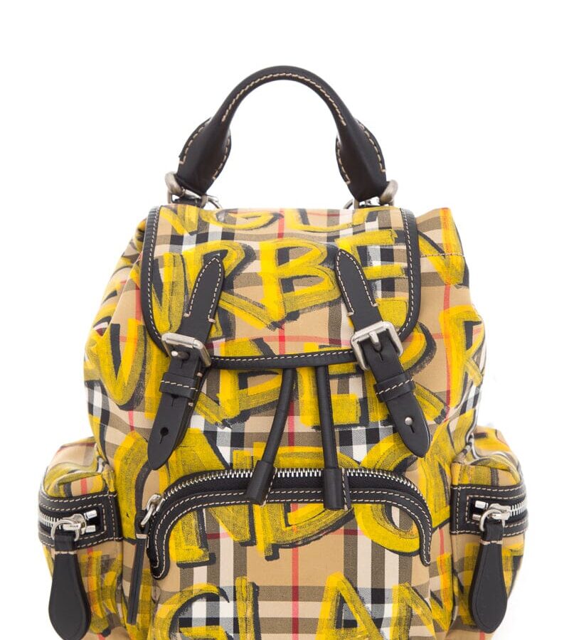 Burberry Yellow Graffiti Rucksack Backpack | Studio Nafay