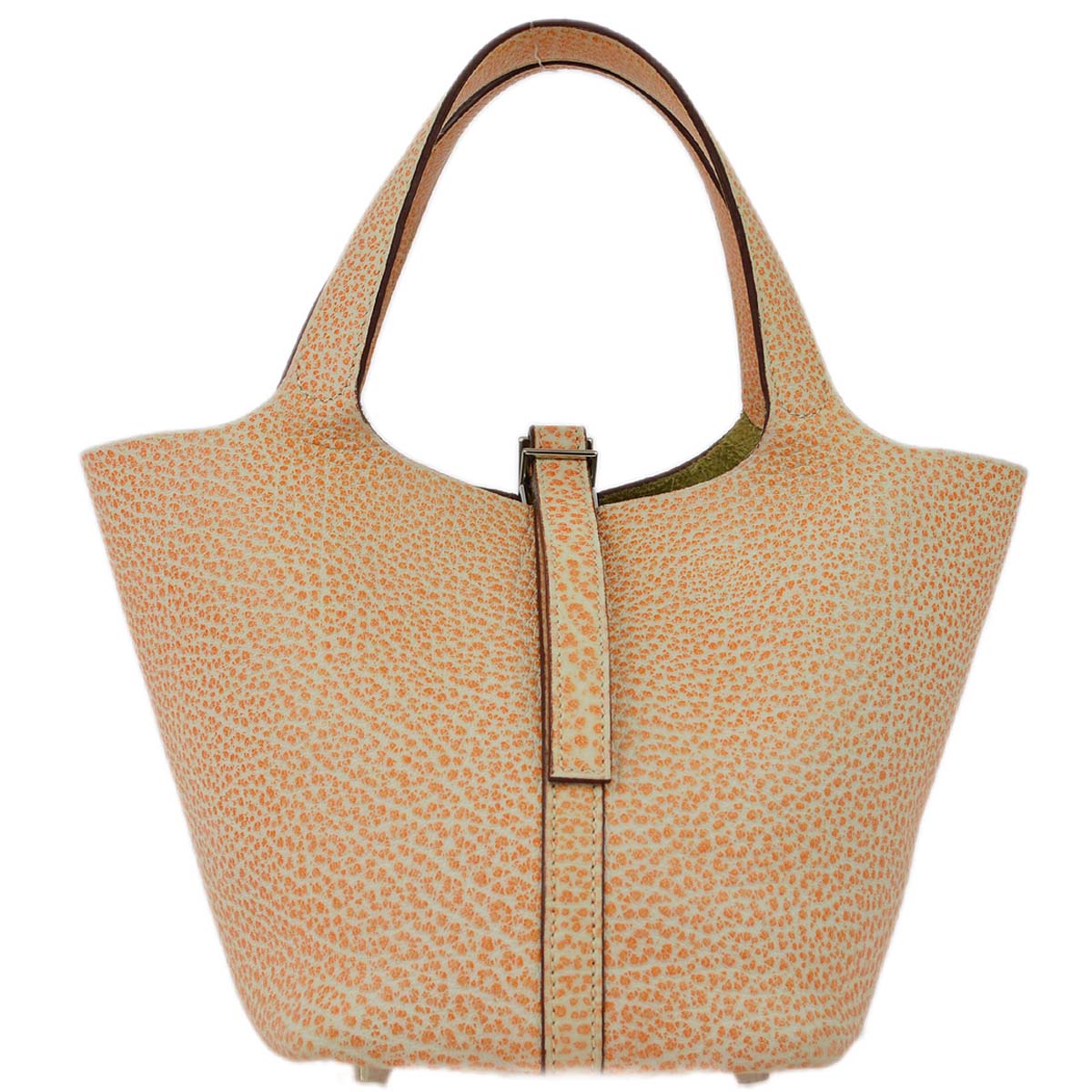 Hermes Orange Dalmatian Picotin PM Handbag