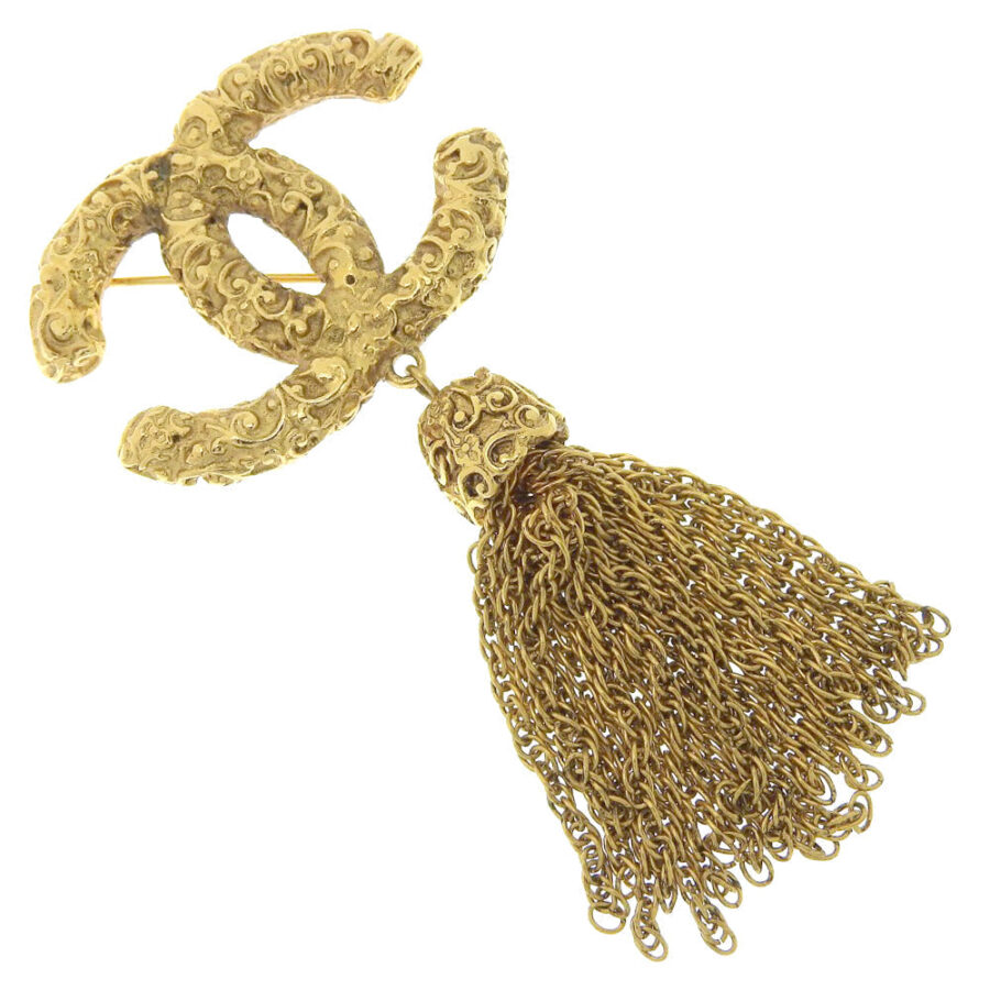 Chanel Gold Plated Brooch 93A Classic Flap Tote | Studio Nafay