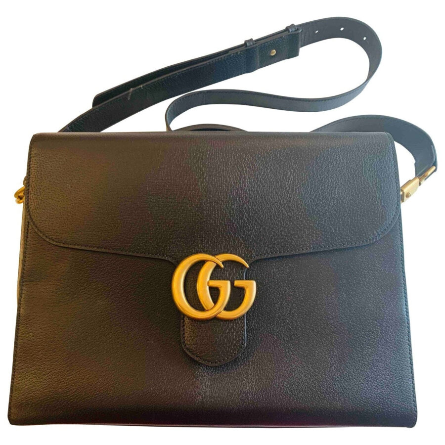 Gucci black leather bag | Studio Nafay