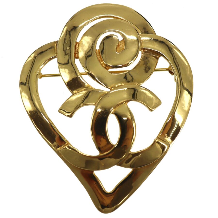 Chanel Gold Logos Heart Handbag 4 | Studio Nafay