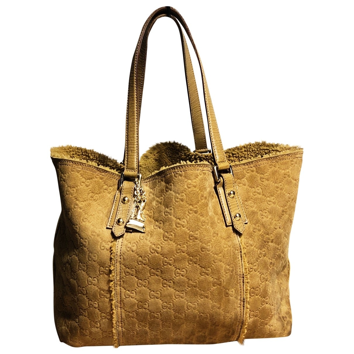 Gucci camel shearling handbag | Studio Nafay