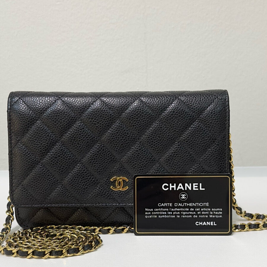 Chanel Classic Wallet on Chain Caviar Black GHW 24 Holo | Studio Nafay