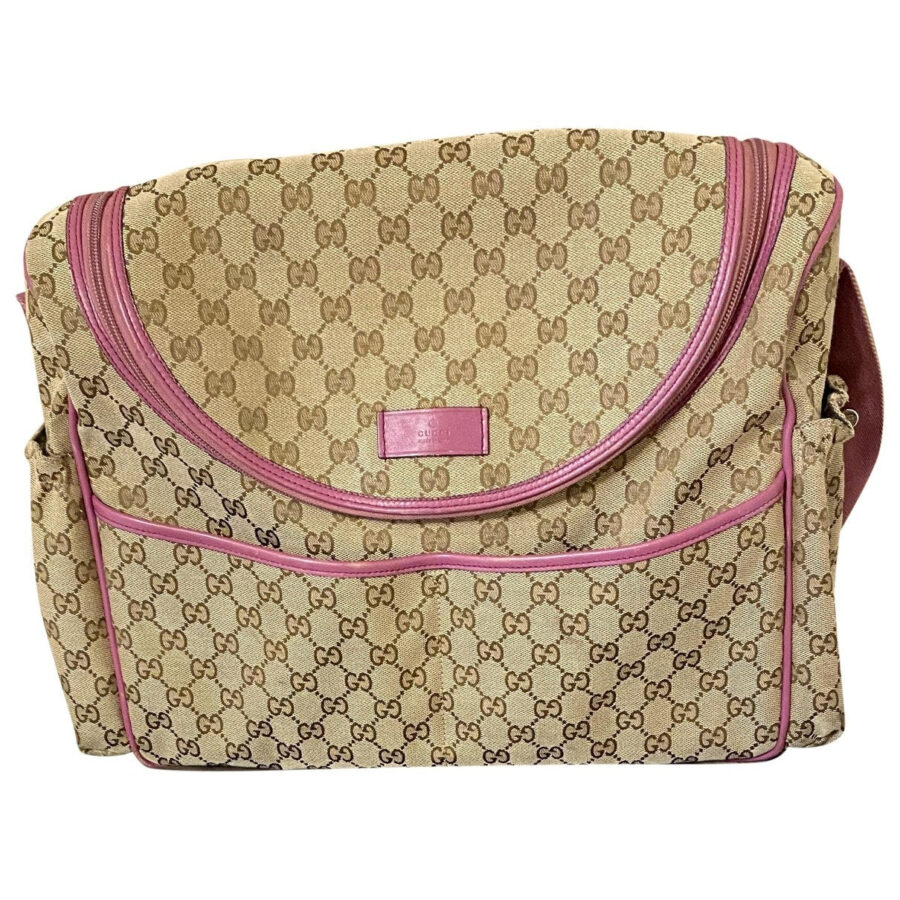 Gucci beige polyester bag & pencil cases | Studio Nafay