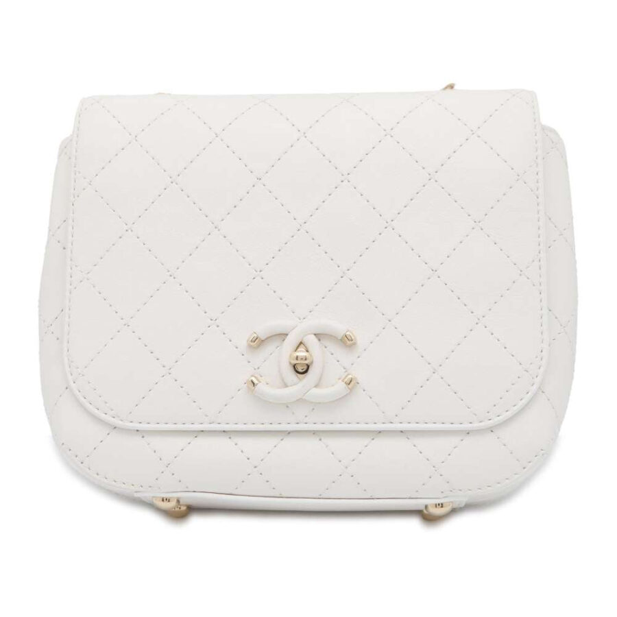 Chanel Leather White Shoulder Bag Style 2 | Studio Nafay