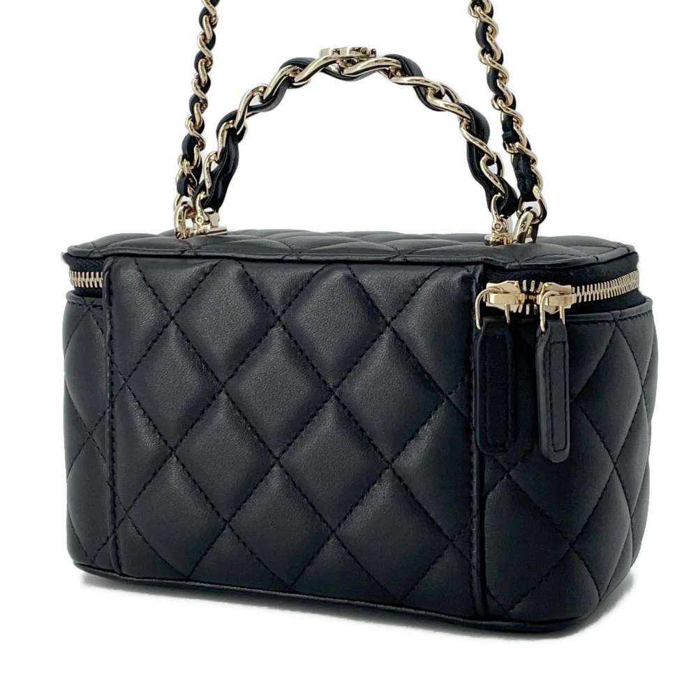 Chanel Lambskin Black Shoulder Bag Style 7
