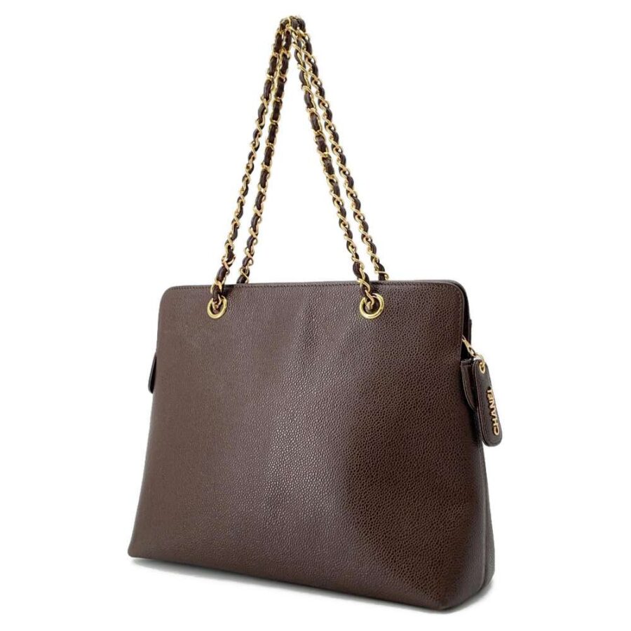 Chanel Leather Caviar Brown Tote | Studio Nafay