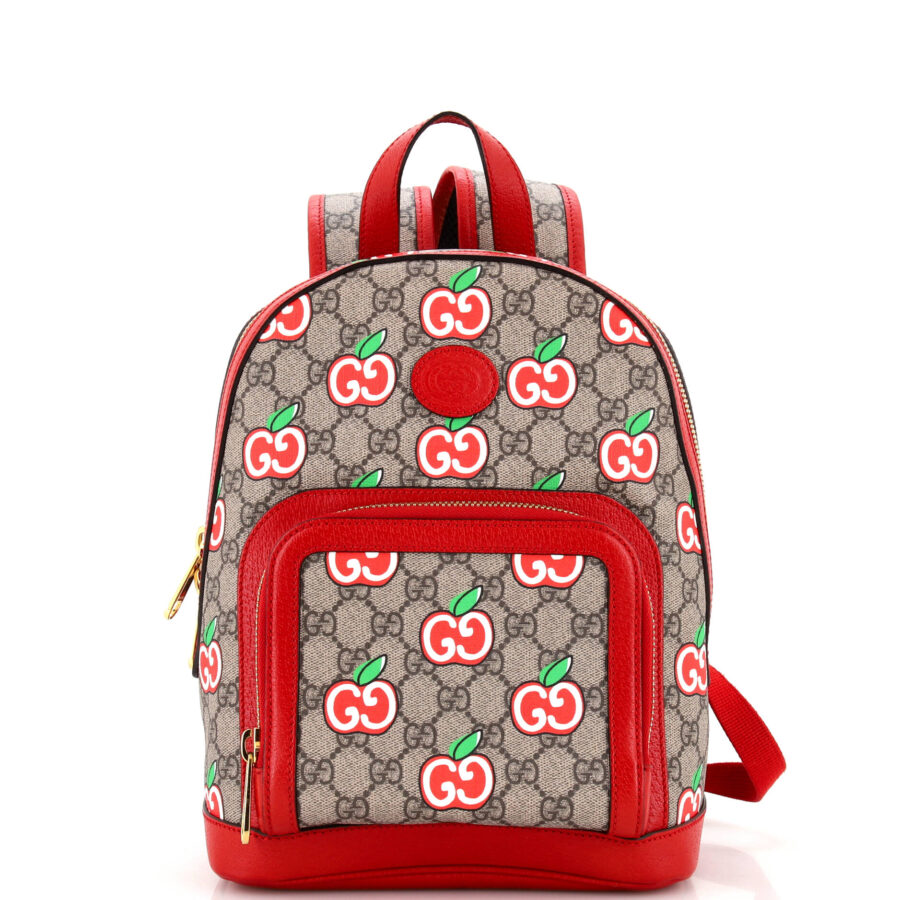 Zip Pocket Backpack Printed GG Coated Canvas Small | Studio Nafay