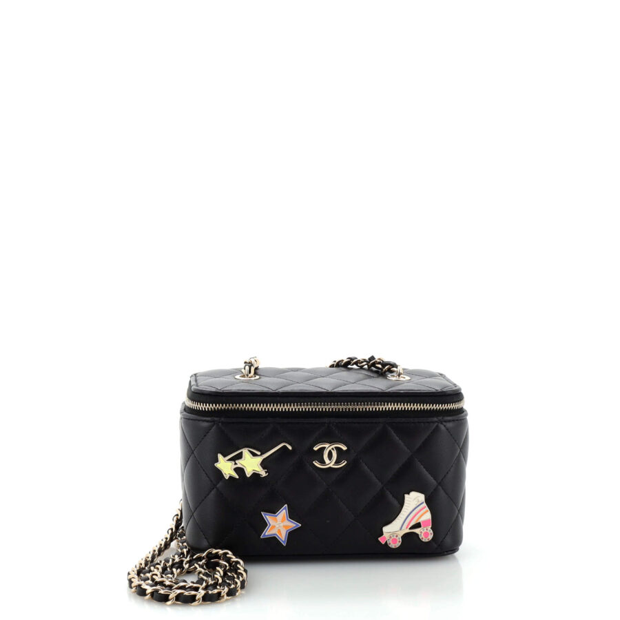 CHANEL Hollywood Charms Classic Vanity Case with Chain Quilted Lambskin Small | Studio Nafay