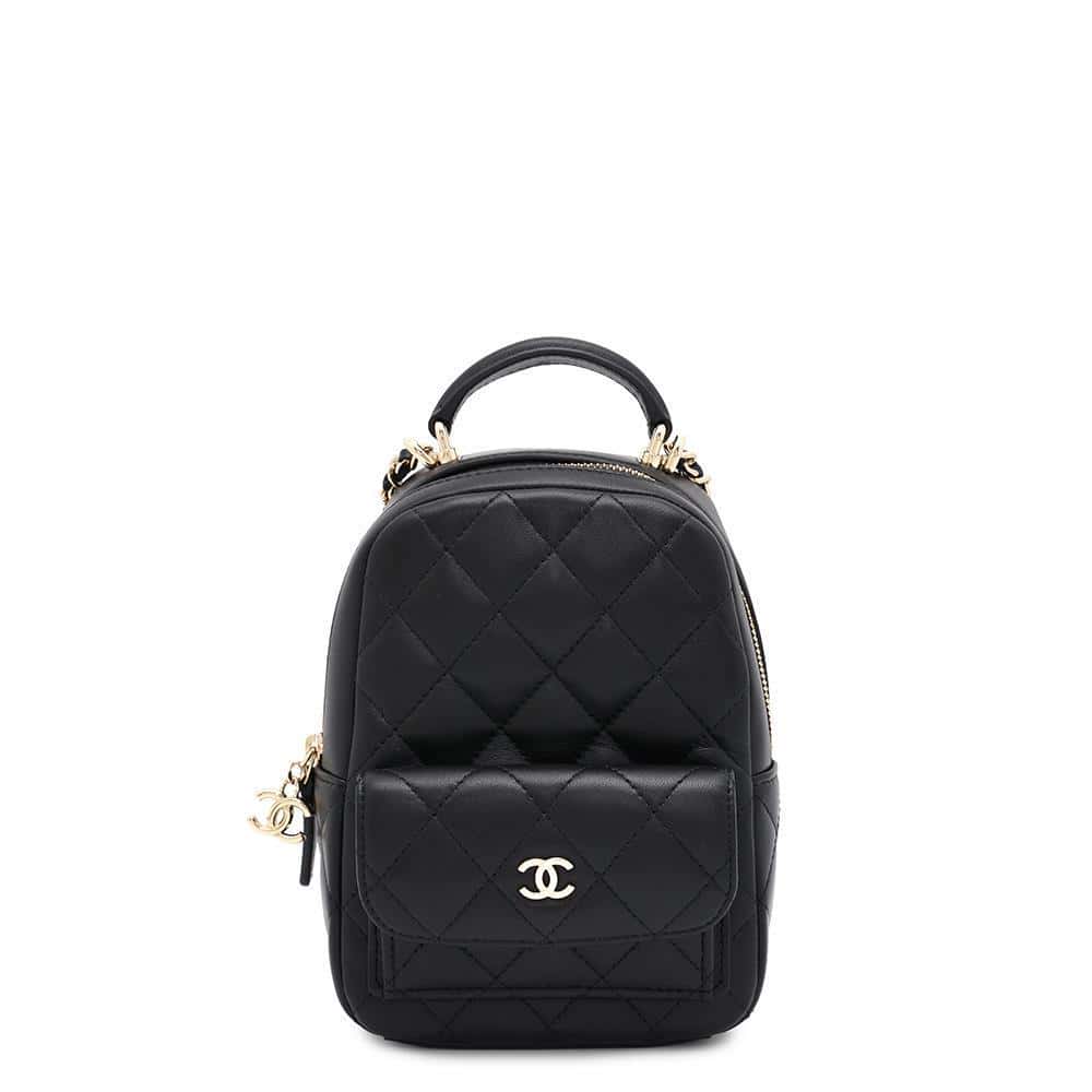 CHANEL Matelasse Backpack Black Lambskin - Product Image 2
