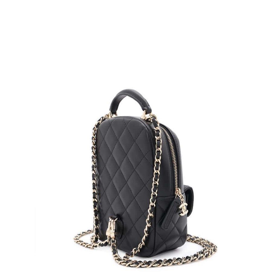 CHANEL Matelasse Backpack Black Lambskin | Studio Nafay