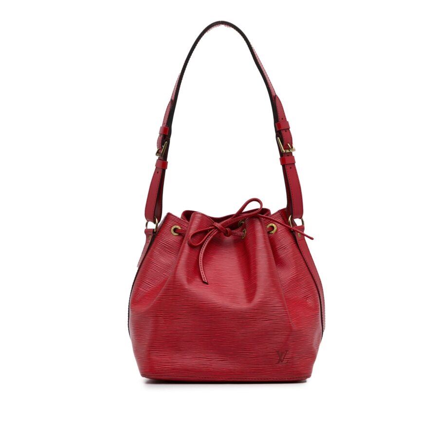 Red Louis Vuitton Epi Petit Noe Bucket Bag | Studio Nafay
