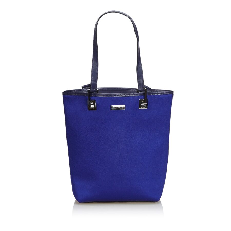 Gucci Blue Canvas Fabric Tote Bag Italy | Studio Nafay