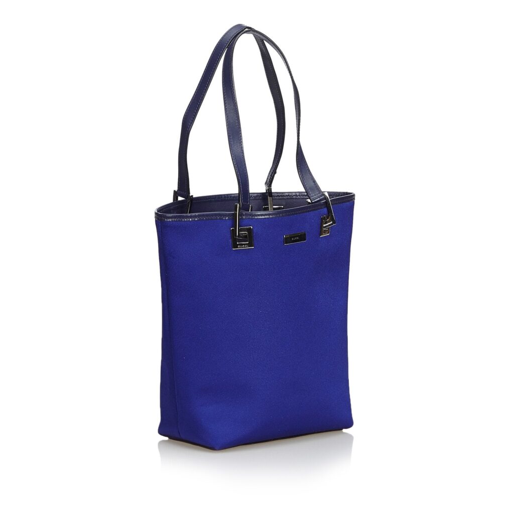 Gucci Blue Canvas Fabric Tote Bag Italy - Product Image 2