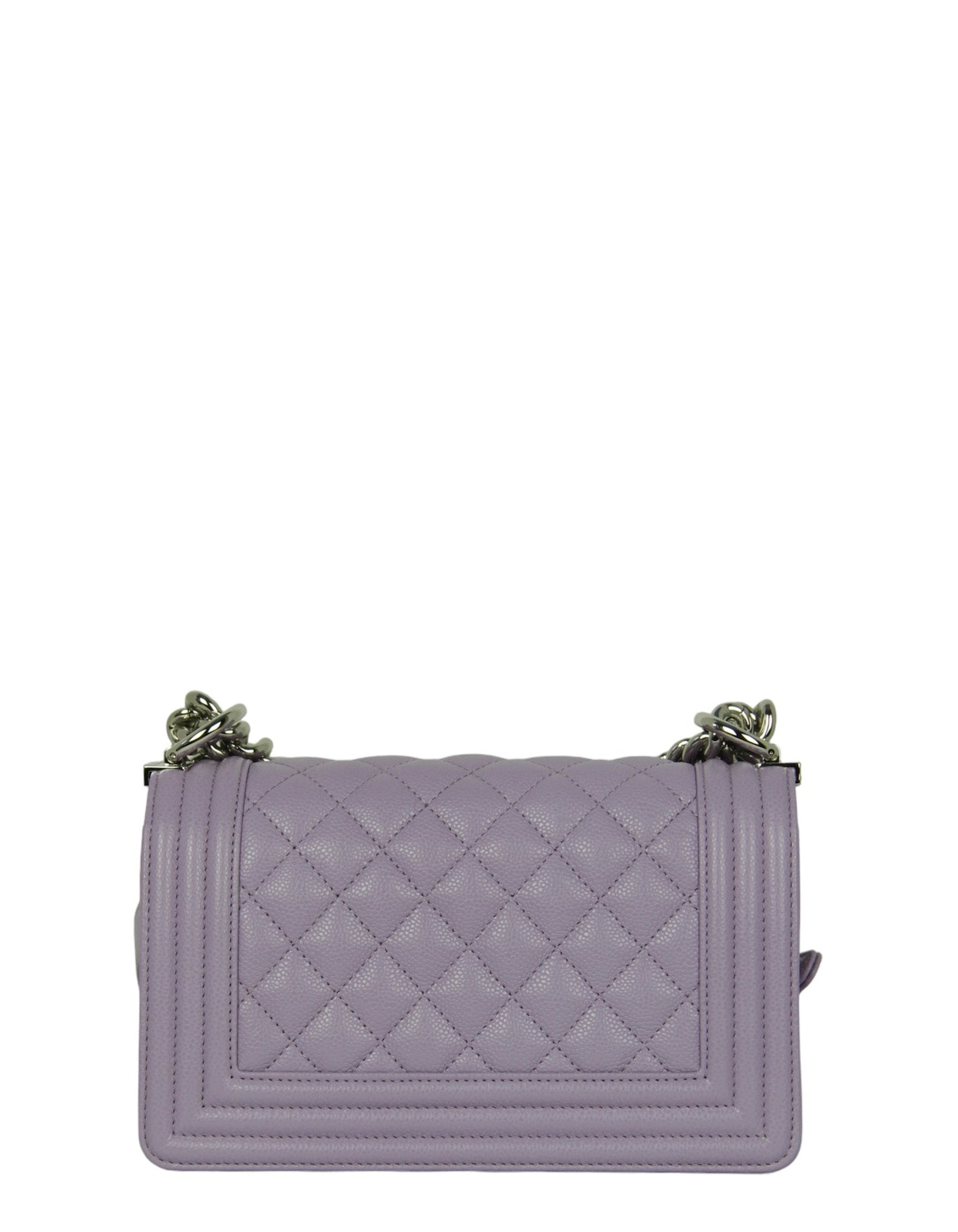 Chanel Purple Caviar Leather Small Boy Bag
