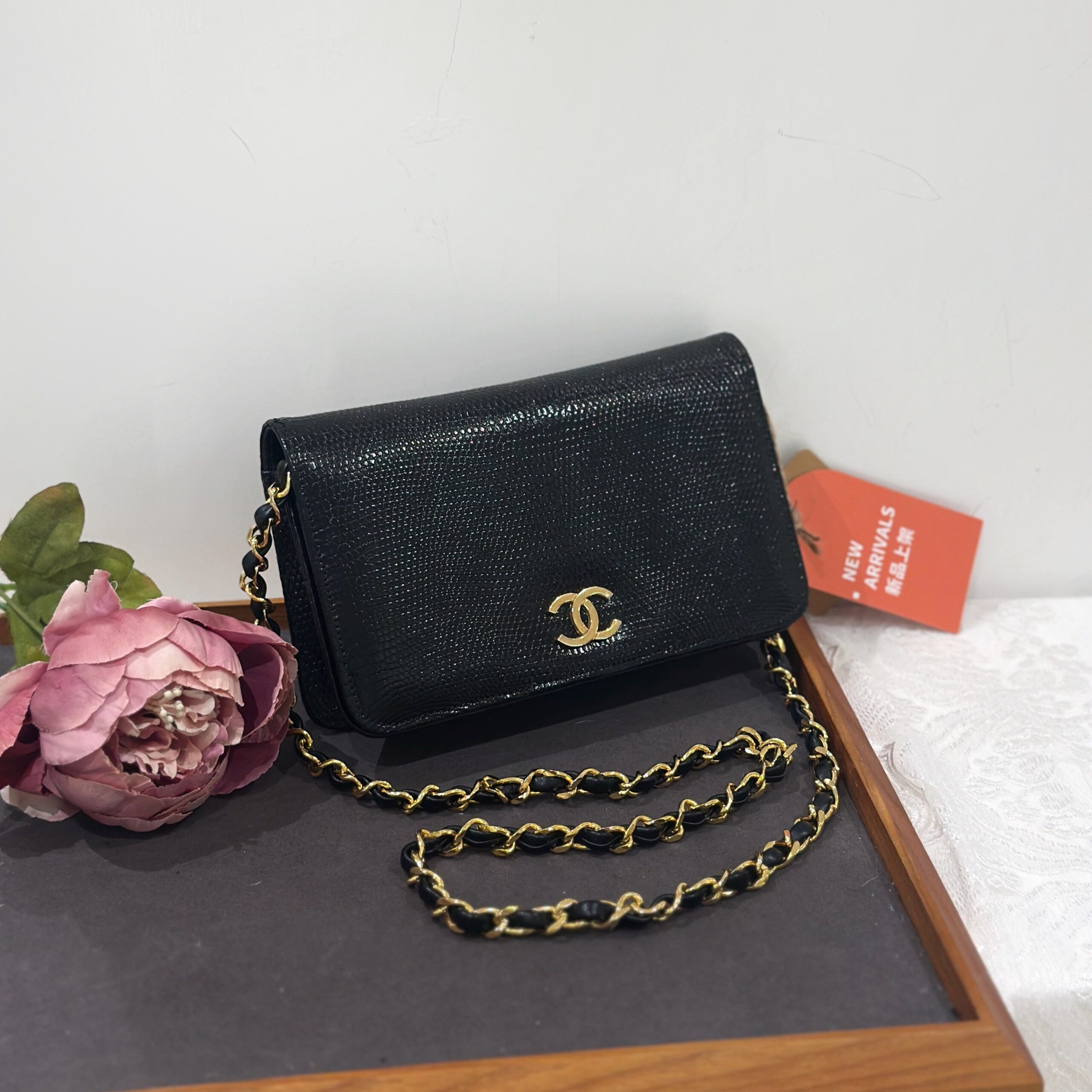 Chanel Lizard Skin Chain Handbag - Product Image 2