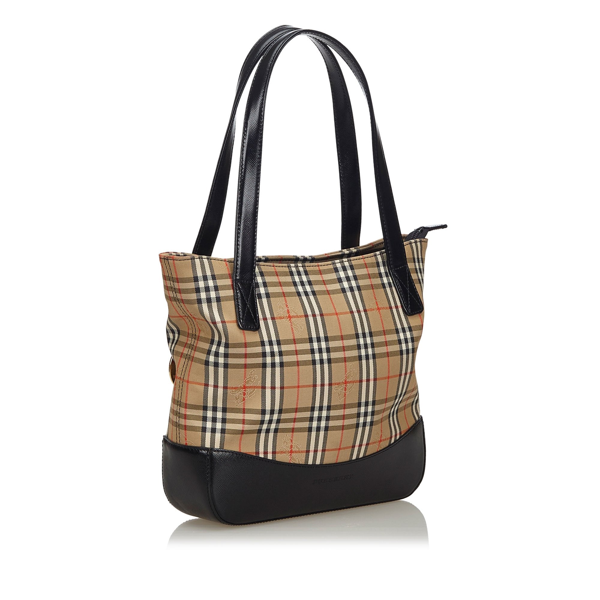 Burberry Brown Haymarket Check Canvas Tote Bag United Kingdom