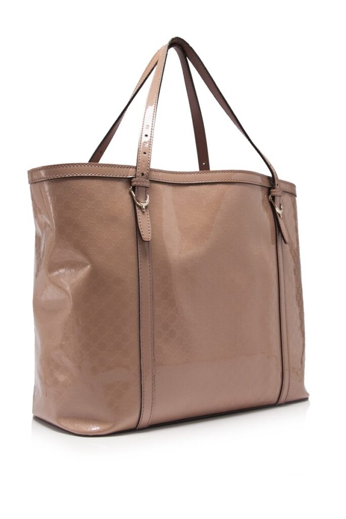 Gucci Brown Microguccissima Patent Leather Nice Tote Bag Italy - Product Image 2