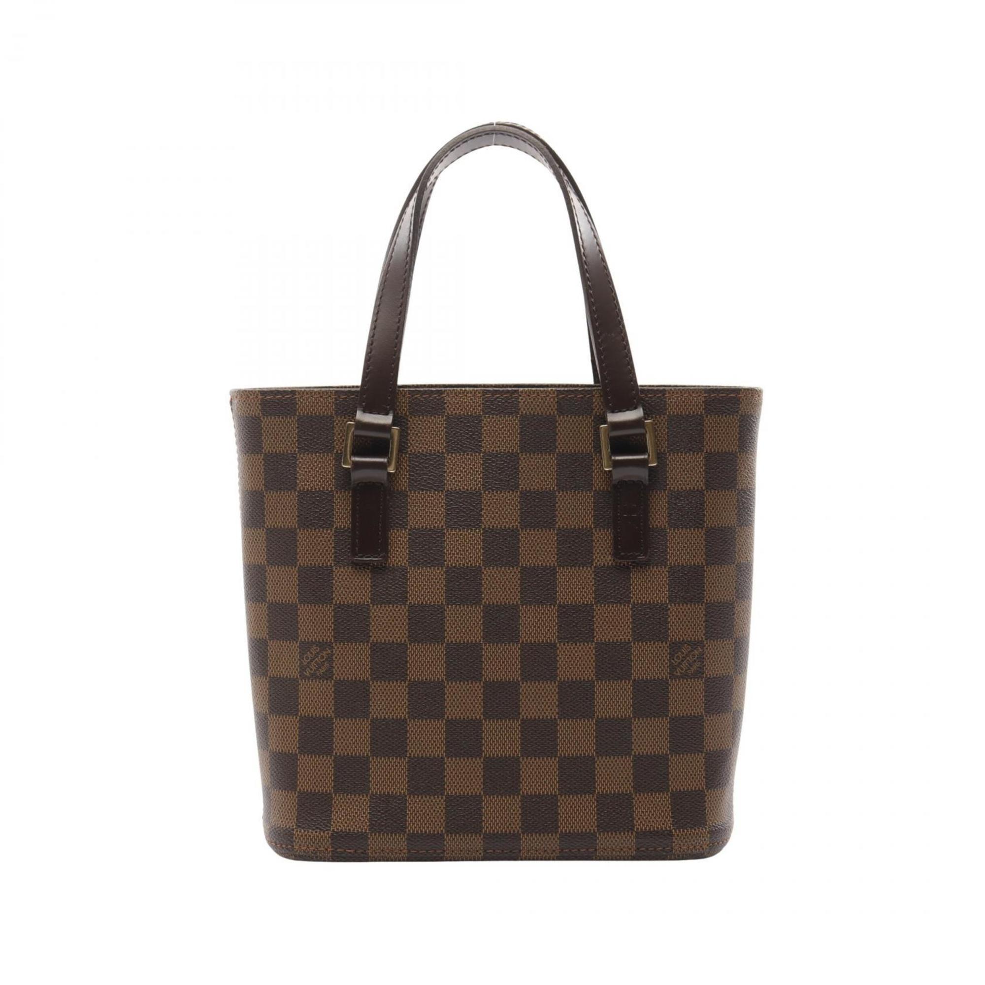 Louis Vuitton Ebene Coated Canvas Leather Handbag