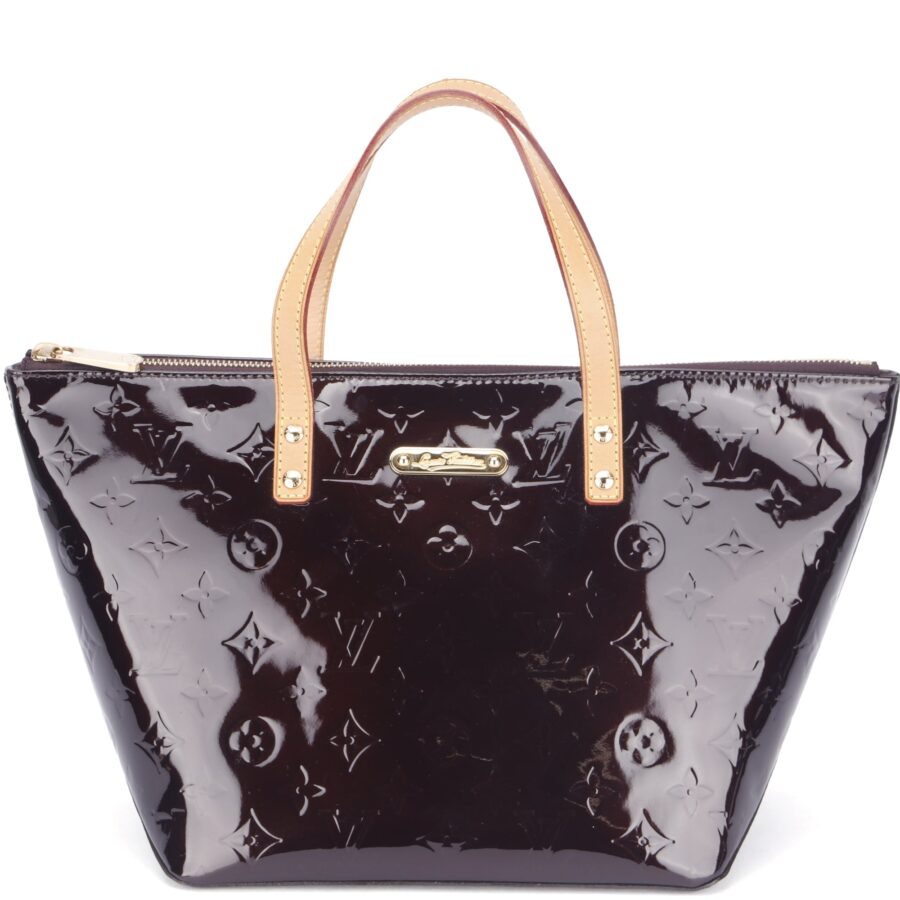 LOUIS VUITTON BELLEVUE TOTE BAG ( ), PM SIZE, AMARANTE MONOGRAM VERNIS, WITH DUST COVER | Studio Nafay