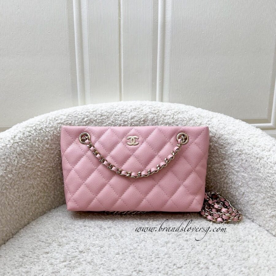 [Brand New] Chanel 25C / 25B Mini Clutch with Chain in Pink Caviar and SHW (Model: ) | Studio Nafay