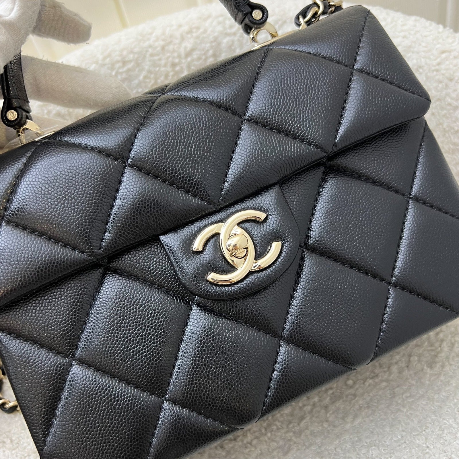 Chanel 24P My Retrofit Small Kelly Flap Bag in Black Caviar and LGHW (Model: )