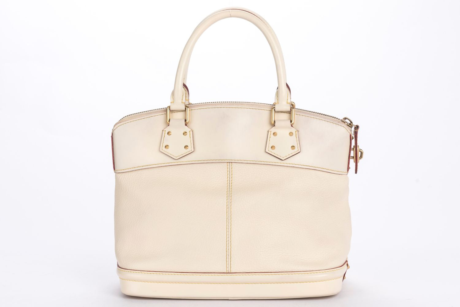Louis Vuitton Lockit Suhaili ( ), Leather, Beige Color, PM Size, with Gold Hardware, Lock & Keys, no Dust Cover Handbag