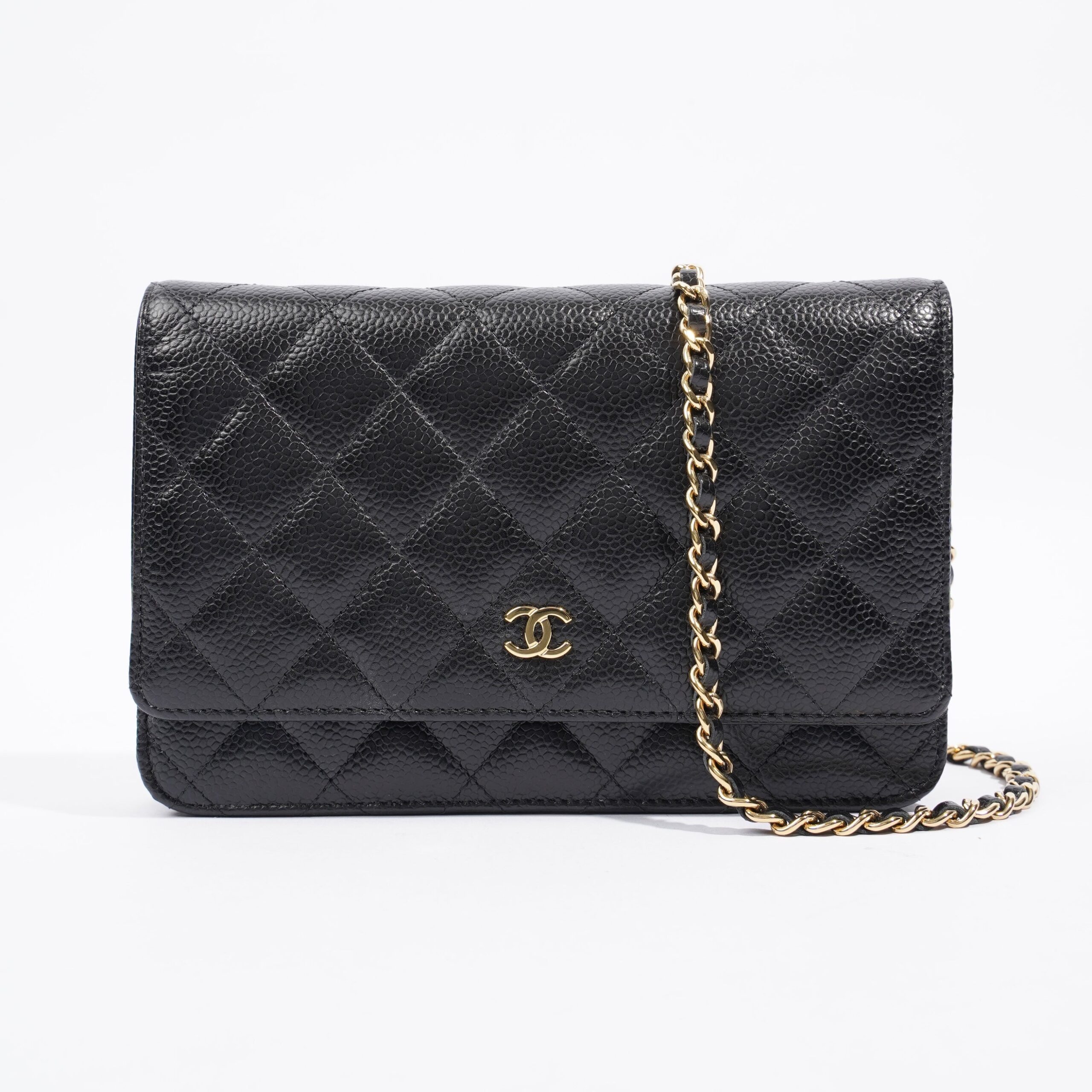 Chanel Wallet On Chain Caviar Leather Black Crossbody Bag 2
