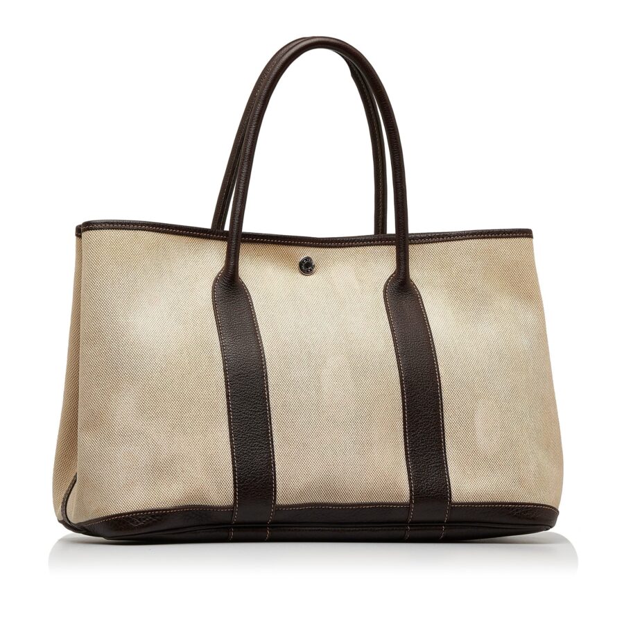 Beige Hermes Garden Party PM Tote Bag | Studio Nafay