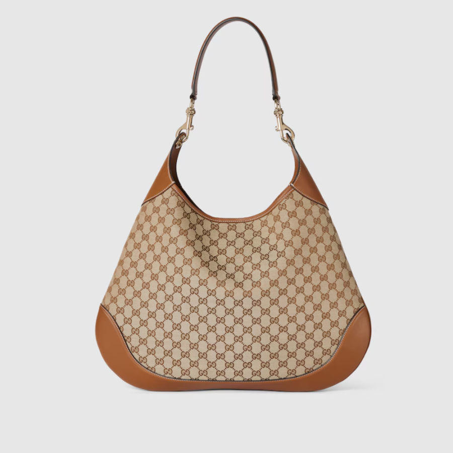 B Medium Shoulder Bag Beige And Dark Brown Leather Tote Bag for Women | Studio Nafay