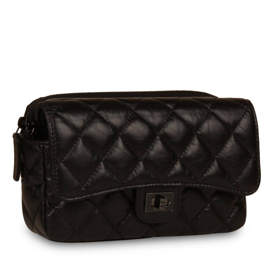 O-Case Re-Issue Crossbody - Black calfskin | Studio Nafay
